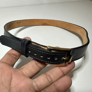 Justin Women Size 28 Navy Blue Top Grain Cowhide Leather Belt Western USA 3044B